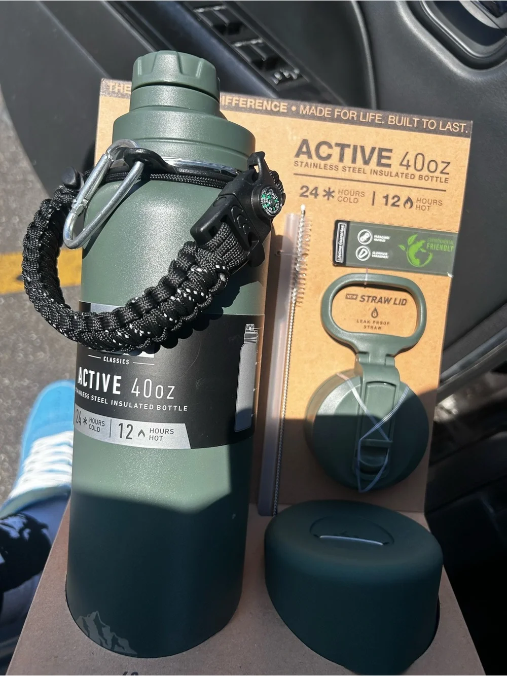 Active 40oz Insulated Bottle - Green
